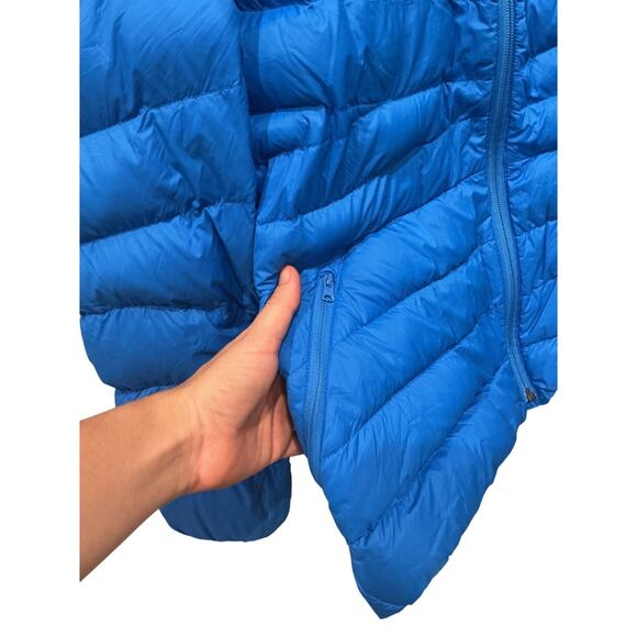 Lands’ End Womens Down Coat Size Large Feather Blue Packable Lightweight Outdoor - Picture 6 of 10